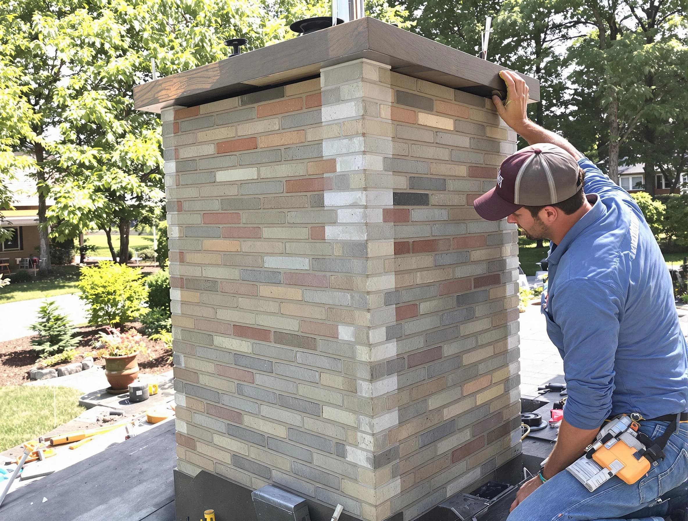 Rostraver Chimney Sweep completing a modern chimney remodel in Rostraver, PA