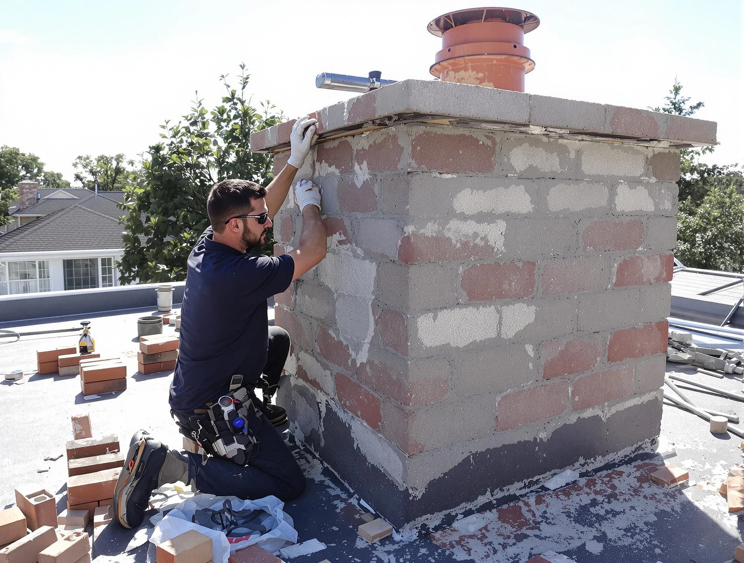Advanced chimney repair process by Rostraver Chimney Sweep in Rostraver, PA