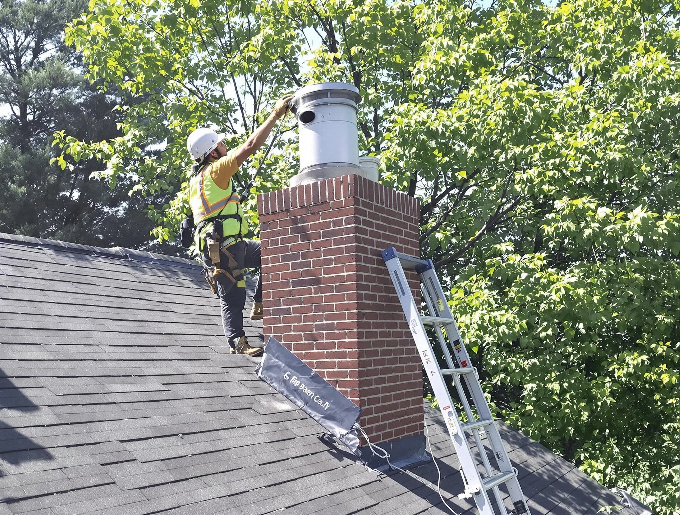 Chimney liner inspection by Rostraver Chimney Sweep in Rostraver, PA