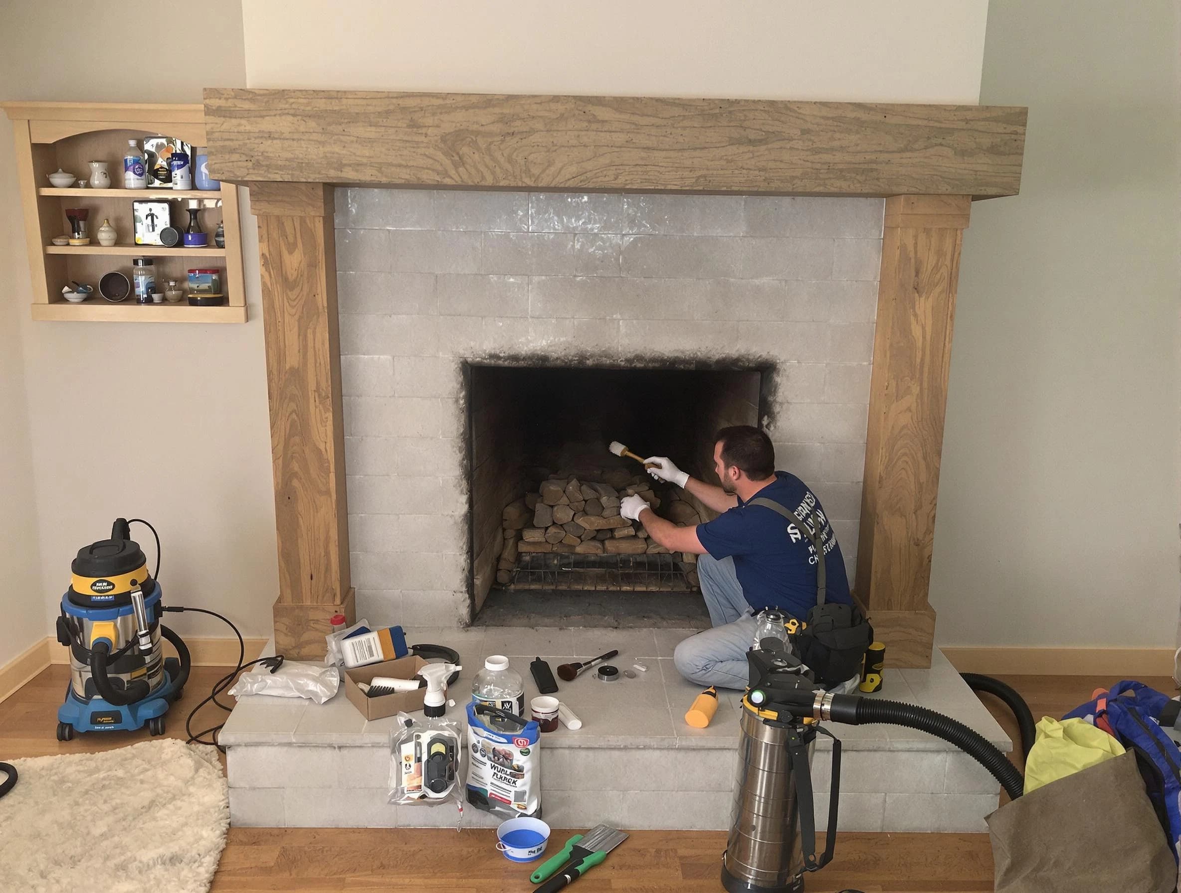 Detailed creosote removal process by Rostraver Chimney Sweep in Rostraver, PA