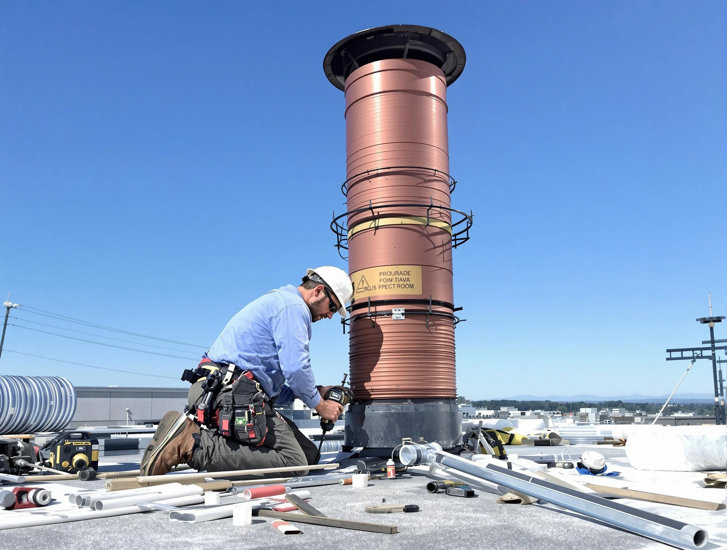 Installed chimney liner by Rostraver Chimney Sweep in Rostraver, PA