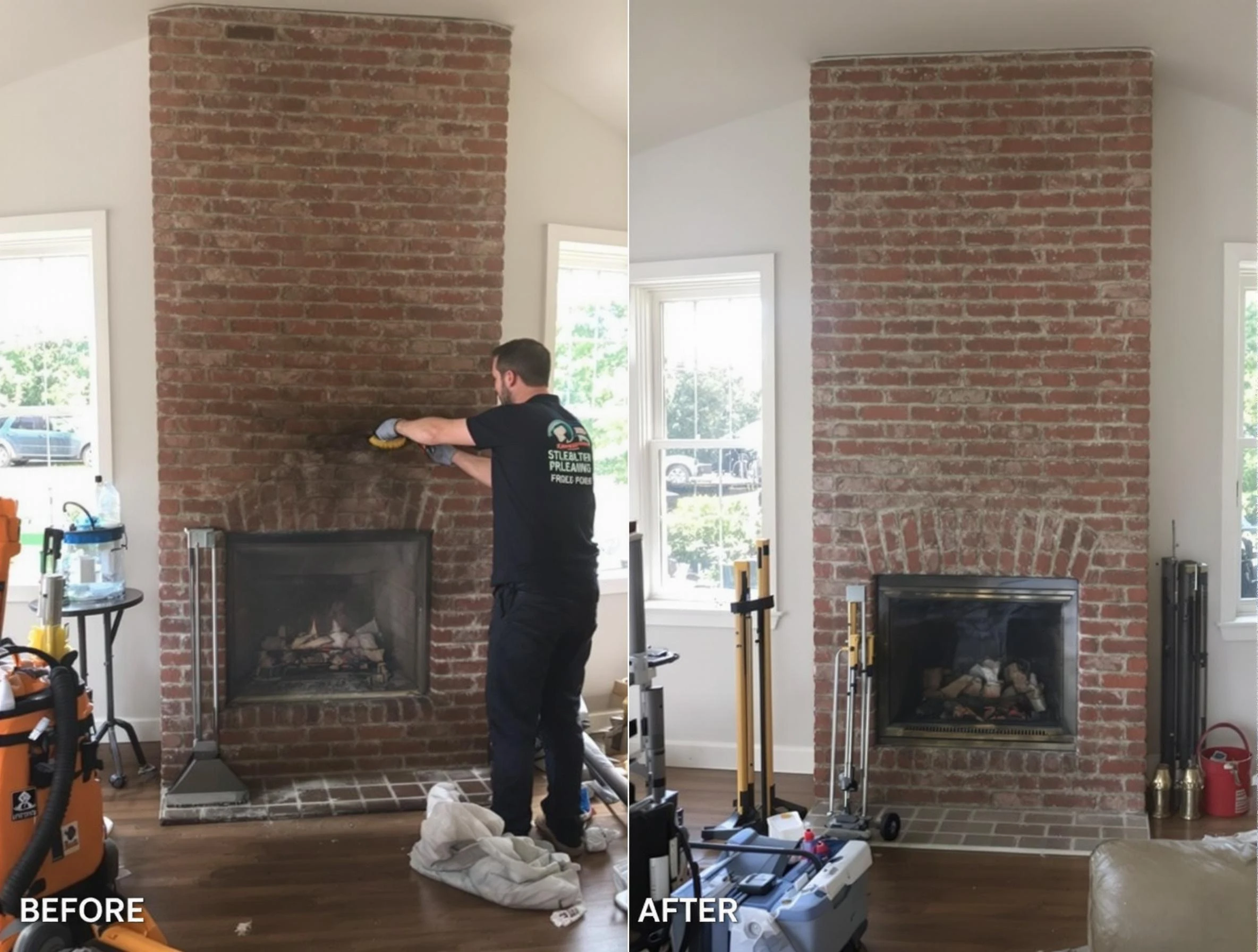 Finished chimney sweeping service by Rostraver Chimney Sweep in Rostraver, PA