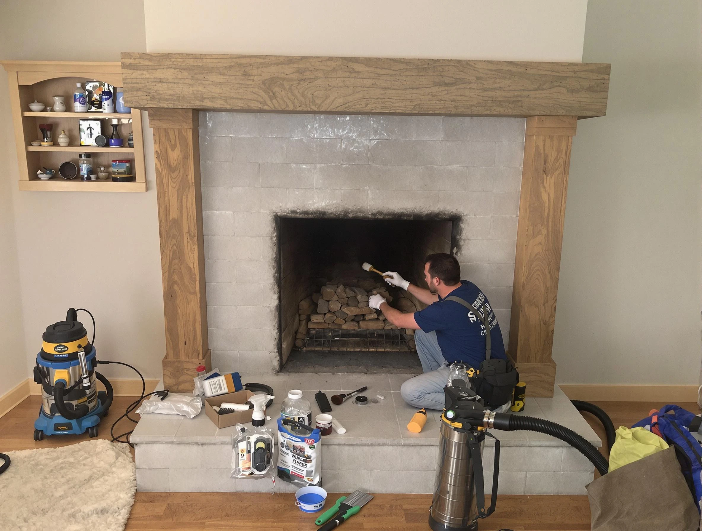 Detailed creosote removal process by Rostraver Chimney Sweep in Rostraver, PA